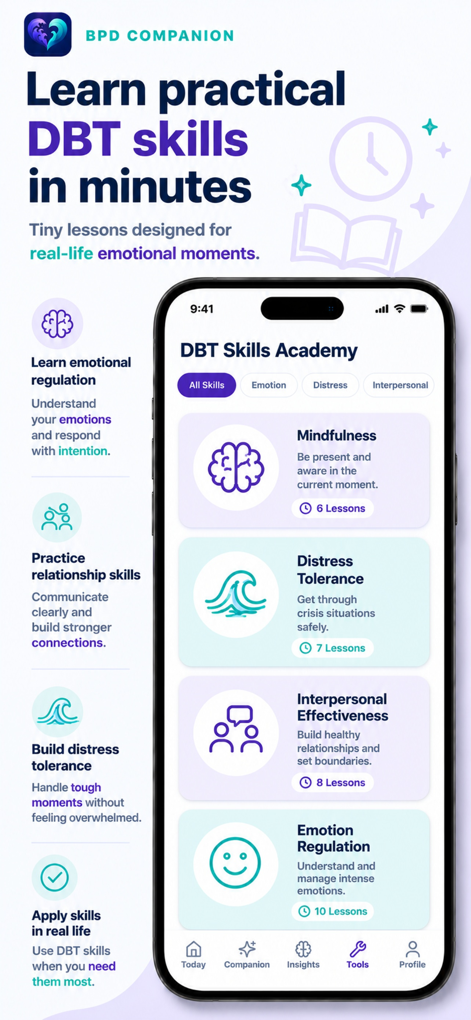 BPD Companion DBT Academy marketing screen